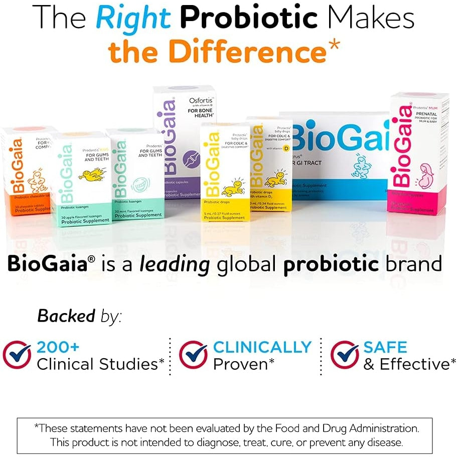 BioGaia Protectis Immune Active Kids Probiotic | Probiotic + Vitamin D | 60 Day Supply - Medaid