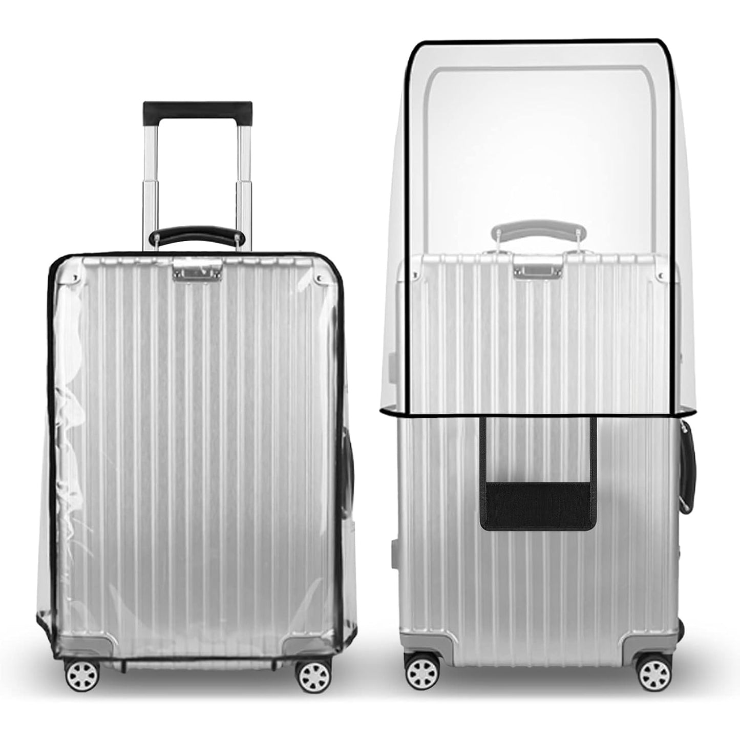 T Tersely Premium PVC Luggage Protector 20/24/26/28/30 Inch - Waterproof, Dustproof & Anti-Scratch Suitcase Covers for Travel, Check-in Luggage Protection Rainy Days Dirt-Resistant (20 Inch) - Medaid