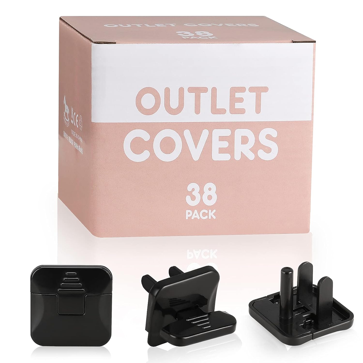 Outlet Covers Babepai 38-Pack White Child Proof Electrical Protector Safety Improved Baby Safety Plug Covers - Medaid