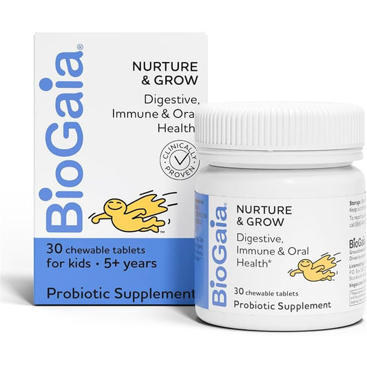 BioGaia Nurture & Grow Kids Probiotic | Ages 5+ | 30-Day Supply - Medaid