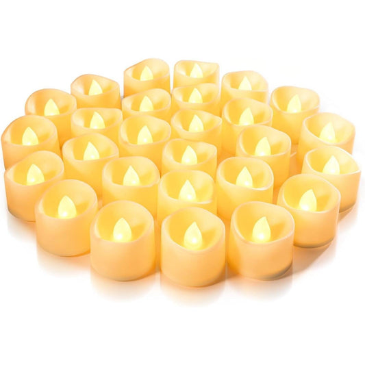 MOMENT 12-Pack Flameless LED Tea Lights Candles Battery Operated, 200+Hour Fake Electric Candles TeaLights for Votive, Aniversary, Wedding Centerpiece Table Decor, Funeral, Halloween, Christmas - Medaid