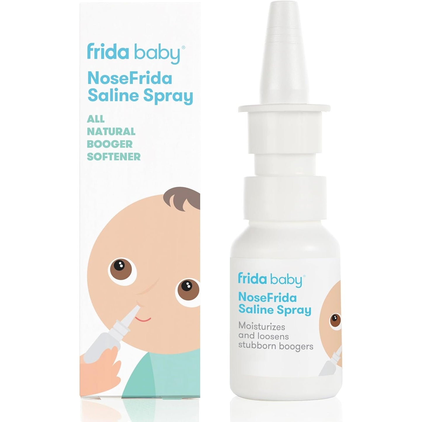 Frida Baby NoseFrida Nasal Saline Spray, Baby Saline Drops + Spray to Soften Nasal Passages, 0.68 fl oz - Medaid