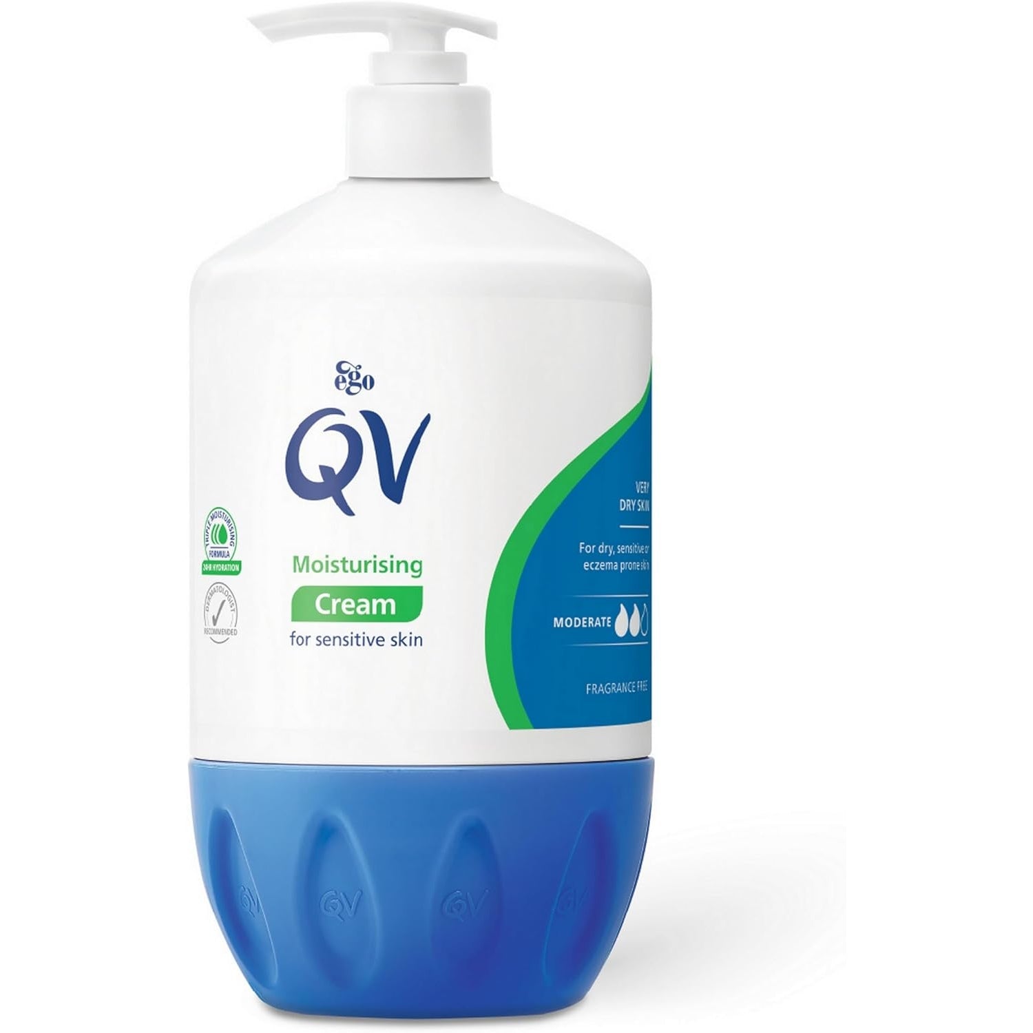 QV Cream, 500g (Pack of 1) | 10% Glycerin | Rich Protective Moisturiser, Hydrating Skin Care | Pump Dispenser Bottle - Medaid