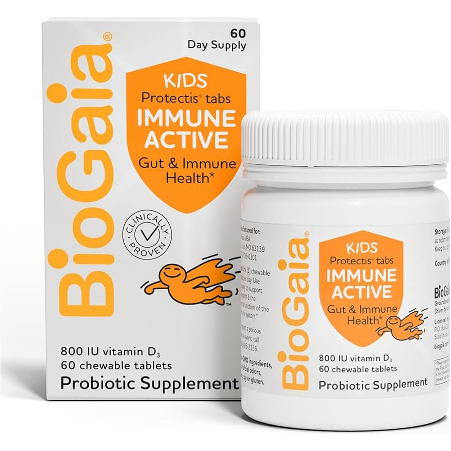 BioGaia Protectis Immune Active Kids Probiotic | Probiotic + Vitamin D | 60 Day Supply - Medaid