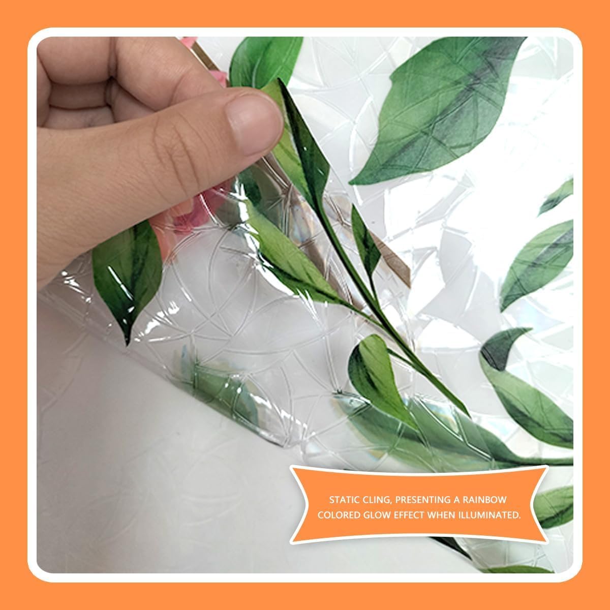 NALACAL Window Privacy Film, Decorative Rose Floral Frosted Window Film, Double Sided Static Glass Window Clings, 45 x 100cm - Medaid