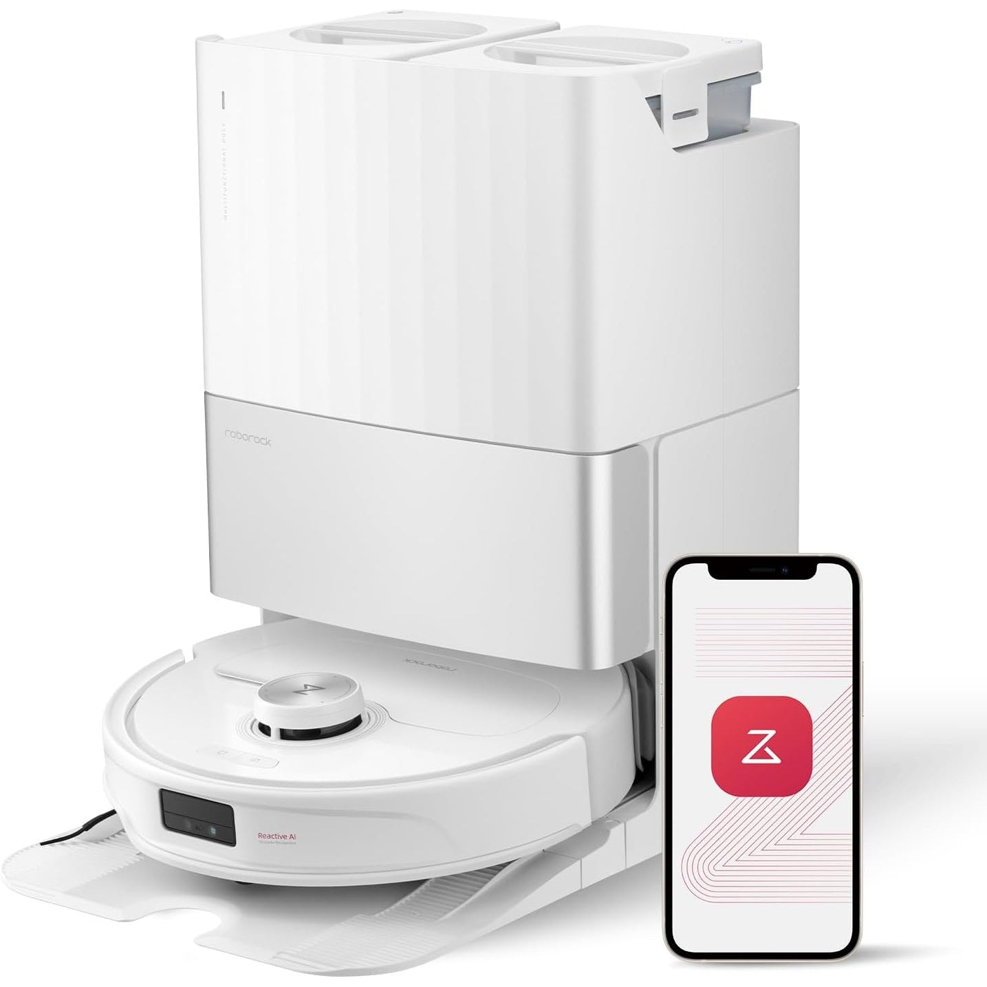 roborock Qrevo Master Robot Vacuum and Mop, 10000Pa Suction, FlexiArm Design Side Brush & Mop, Auto Mop Washing & Drying, Self-Emptying & Refilling, Dock Self-Cleaning, Dual Brush, Obstacle Avoidance - Medaid