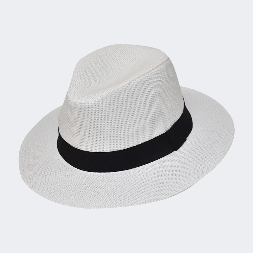 Stamion Fedora With Ribbon &#206;œen Men Beach Hat White - Medaid