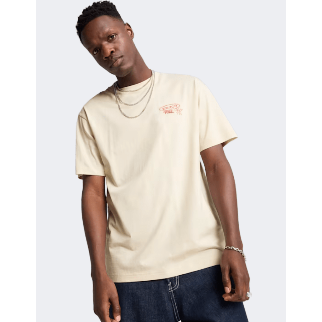 Puma Graphic Men Lifestyle T-Shirt Alpine Snow - Medaid