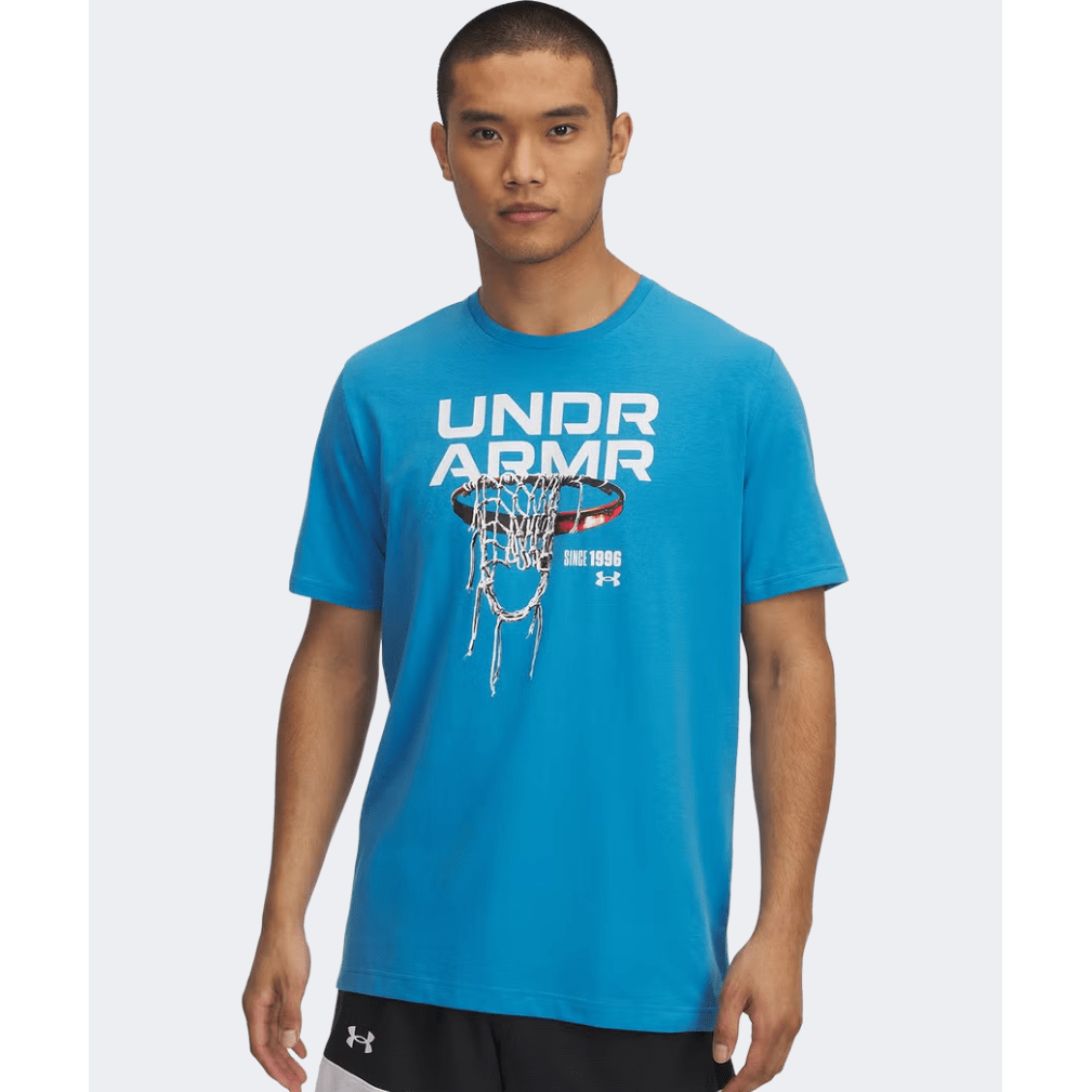Under Armour 60/40S Hoops Net Men Basketball T-Shirt Ether Blue/White - Medaid