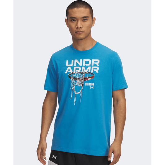 Under Armour 60/40S Hoops Net Men Basketball T-Shirt Ether Blue/White - Medaid