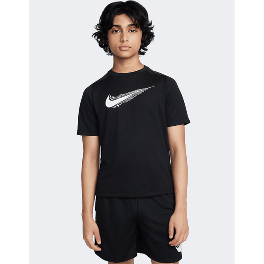 Nike Multi Boys Training T-Shirt Black - Medaid