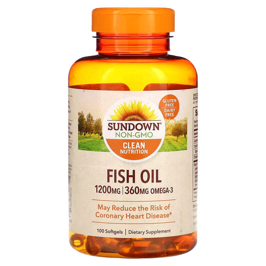 Sundown Naturals, Fish Oil, 1,200 mg, 100 Softgels - Medaid