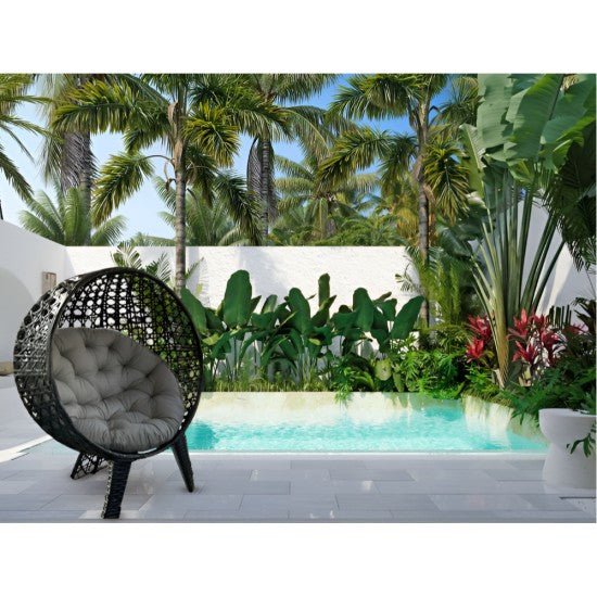 Wicker Bubble Chair With Cushion - Medaid