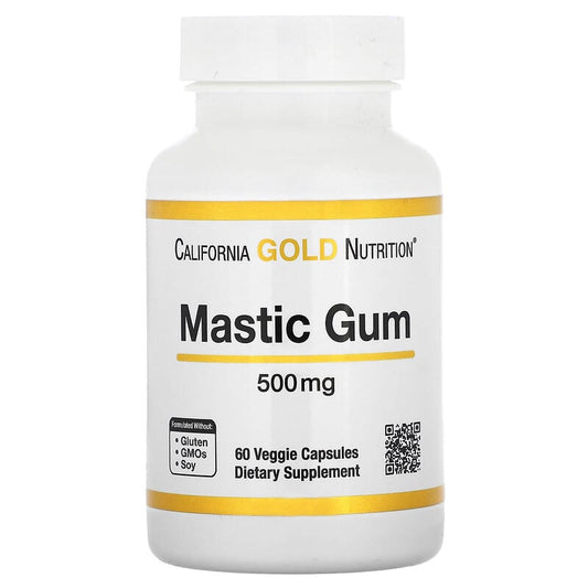 California Gold Nutrition, Mastic Gum, 500 mg, 60 Veggie Capsules - Medaid