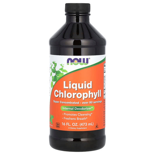 NOW Foods, Liquid Chlorophyll, Mint , 473 ml - Medaid