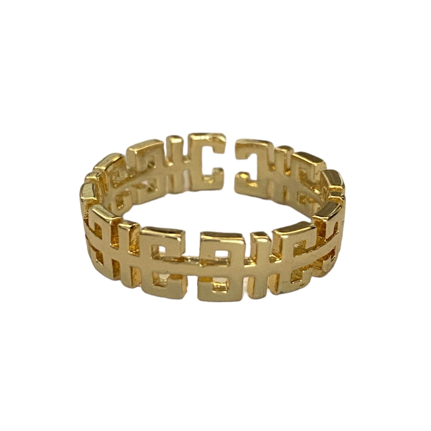 Square cut gold ring accessory #4004 - Medaid