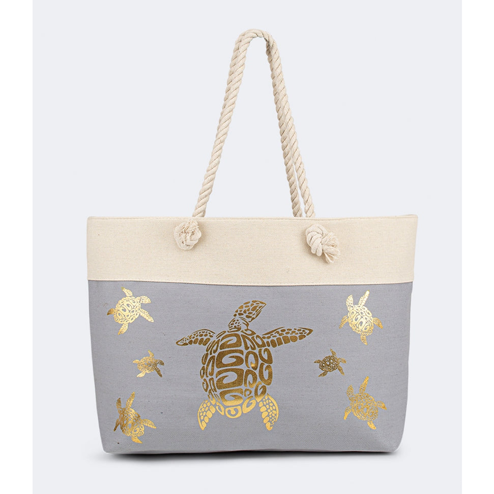 Top Ten Chic Women Beach Bag Grey - Medaid International