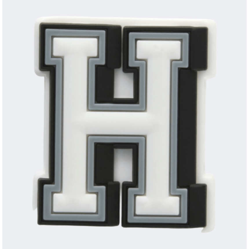 Crocs Letter H Unisex Lifestyle Pins White/Black/Grey - Medaid International