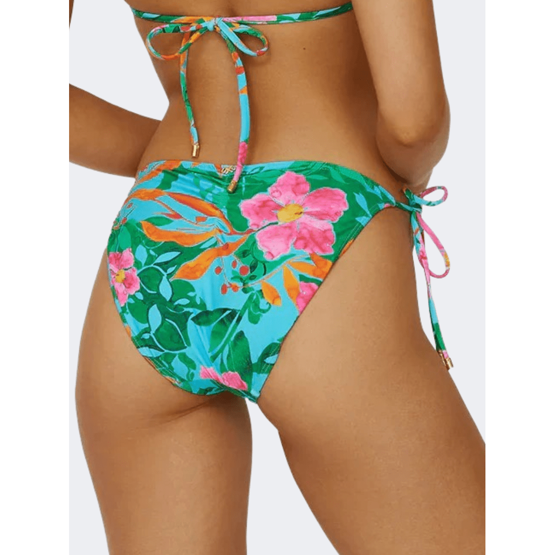 Pq Swim Zinnia Embroidered Tie Women Beach Slip Multicolor - Medaid