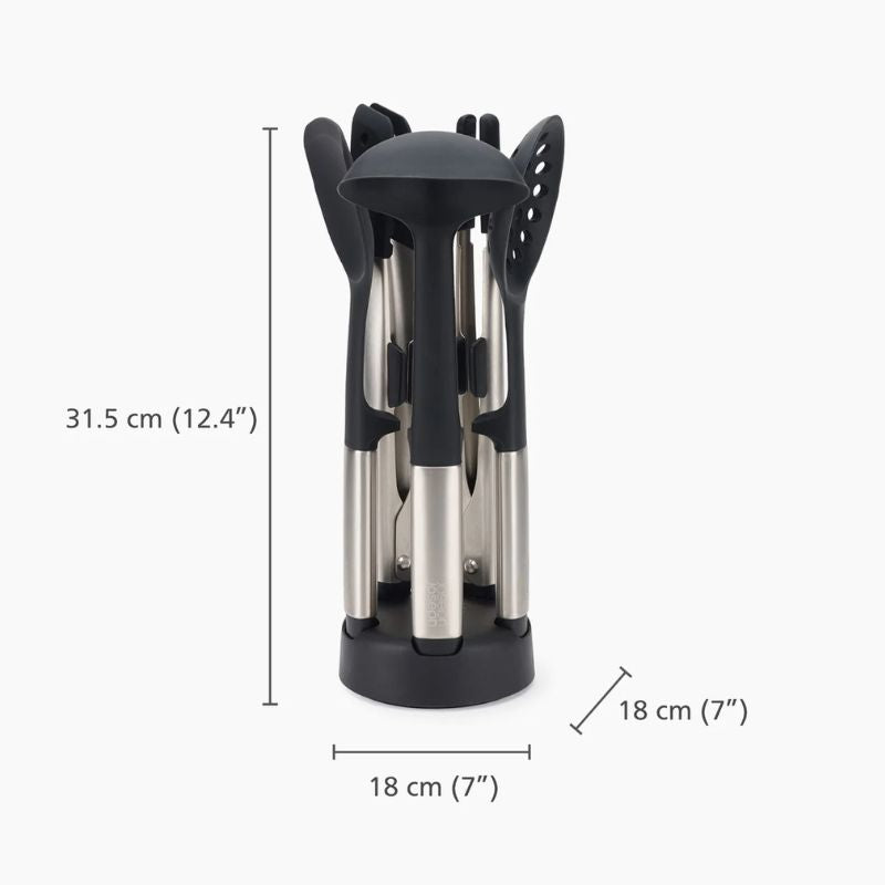 Joseph Joseph Elevate™ Fusion 5-piece Stainless-steel Utensil Set with Compact Stand - Medaid
