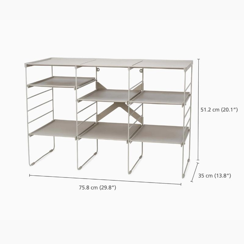 Joseph Joseph Level™ Plus Large Adjustable Ecru Shoe Rack - Medaid