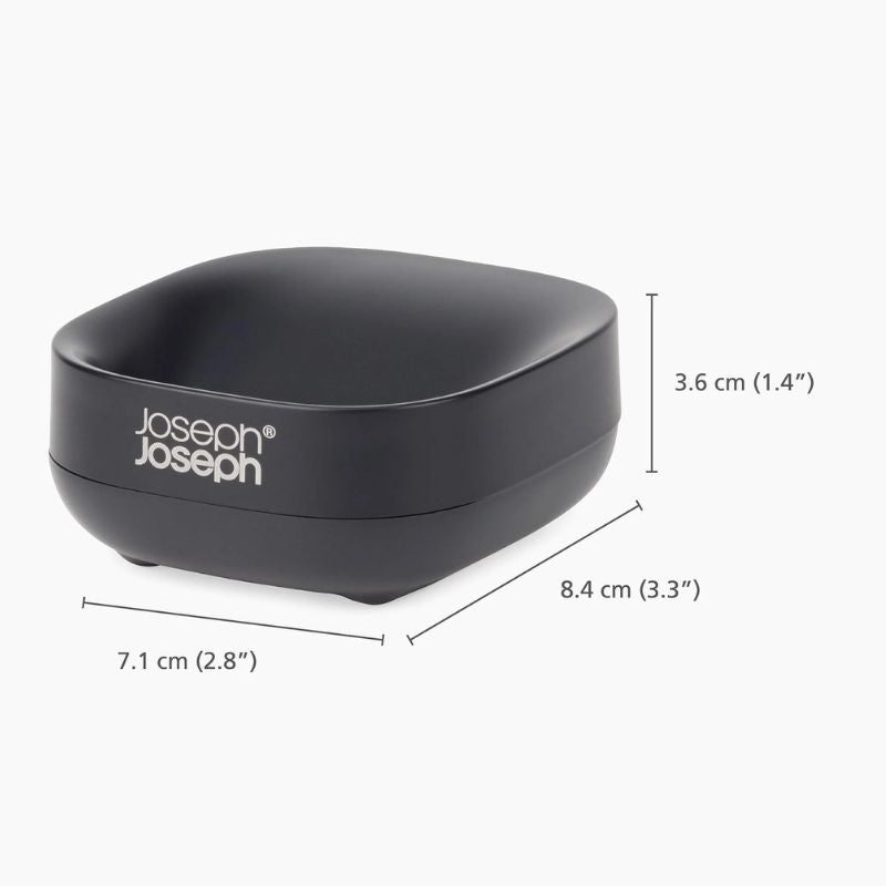 Joseph Joseph Slim™ Compact Matt Black Soap Dish - Medaid