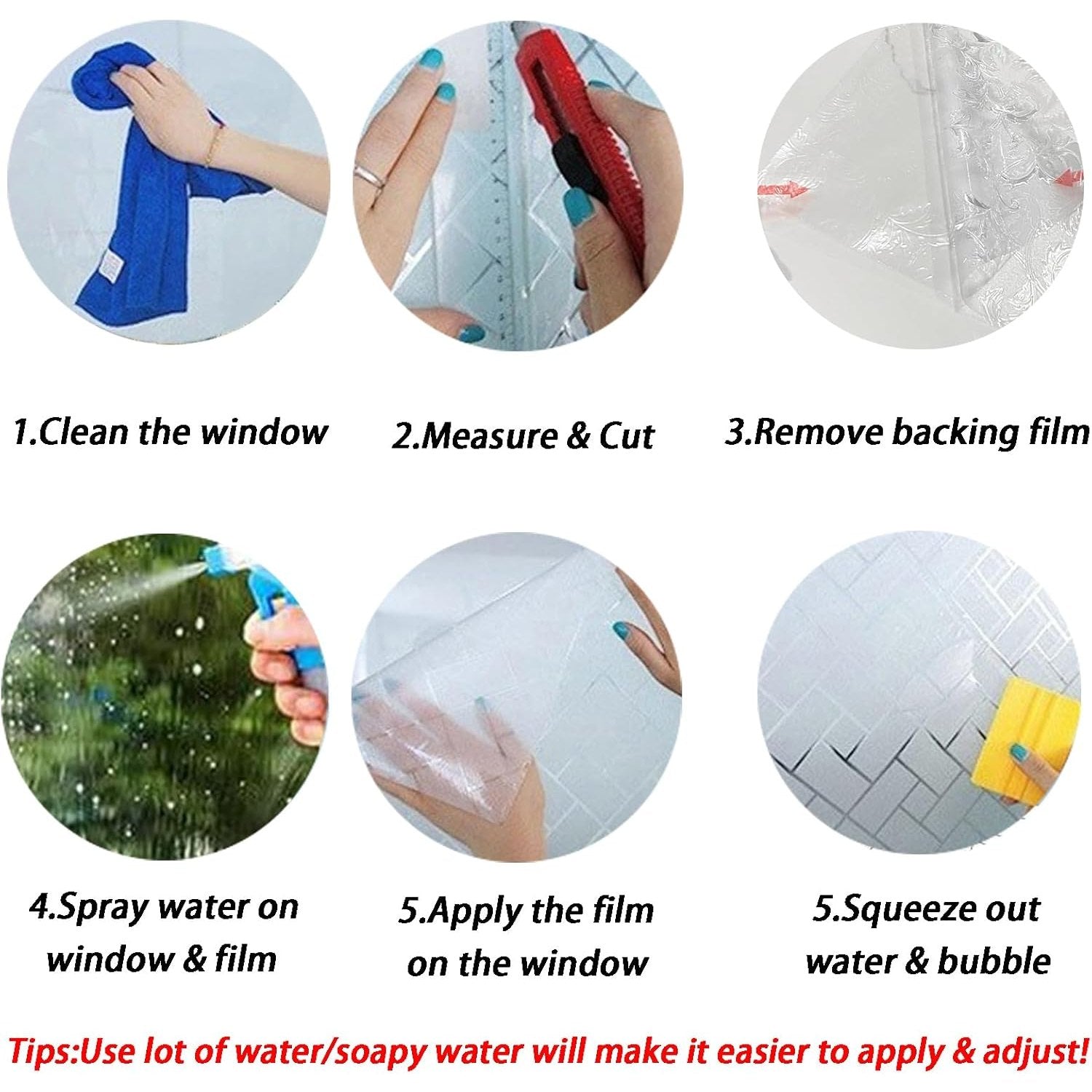 Frosted Stained Glass Window Film | Decorative PVC Privacy Cling | Non-Adhesive Static Design | Easy Installation | Enhance Home Décor | Size: 60 x 200cm - Medaid