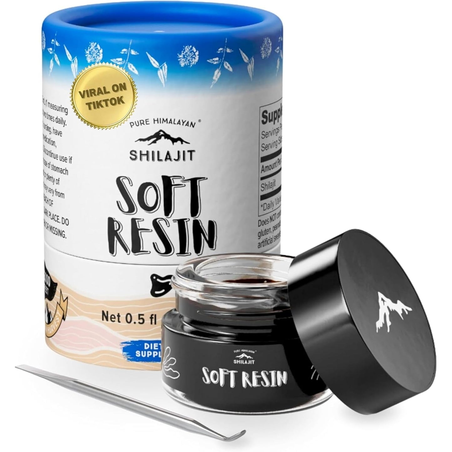 Pure Himalayan Shilajit, Soft Resin, Ayurvedic Rasayana Rejuvenation, Natural Source of Fulvic Acid, Includes Measuring Spoon - 15 ml / 0.5 fl oz (Pack of 1) - Medaid