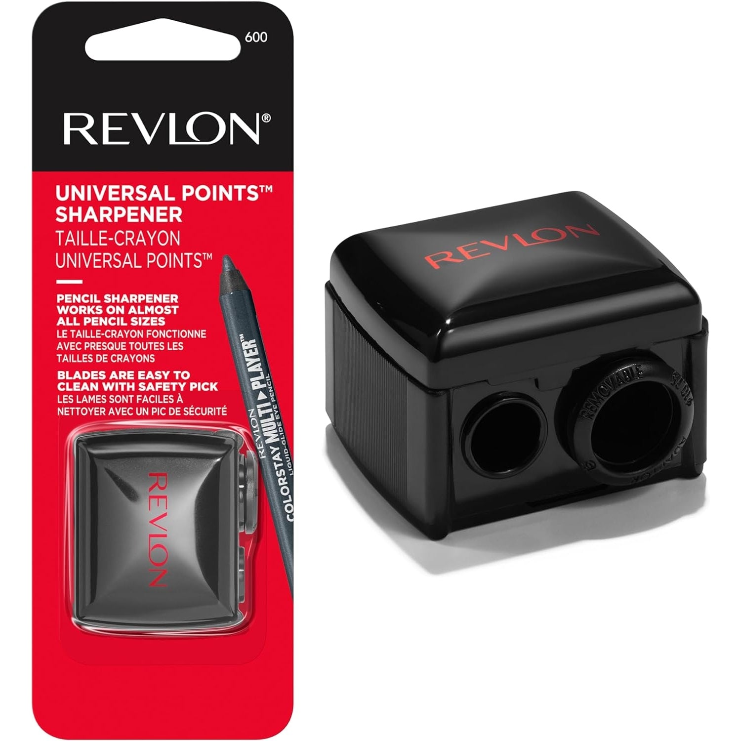 Revlon Makeup Sharpener for Eyeliner, Lip Liner, and More! Universal Sharpener for All Wooden & Plastic Pencil Sizes - Medaid