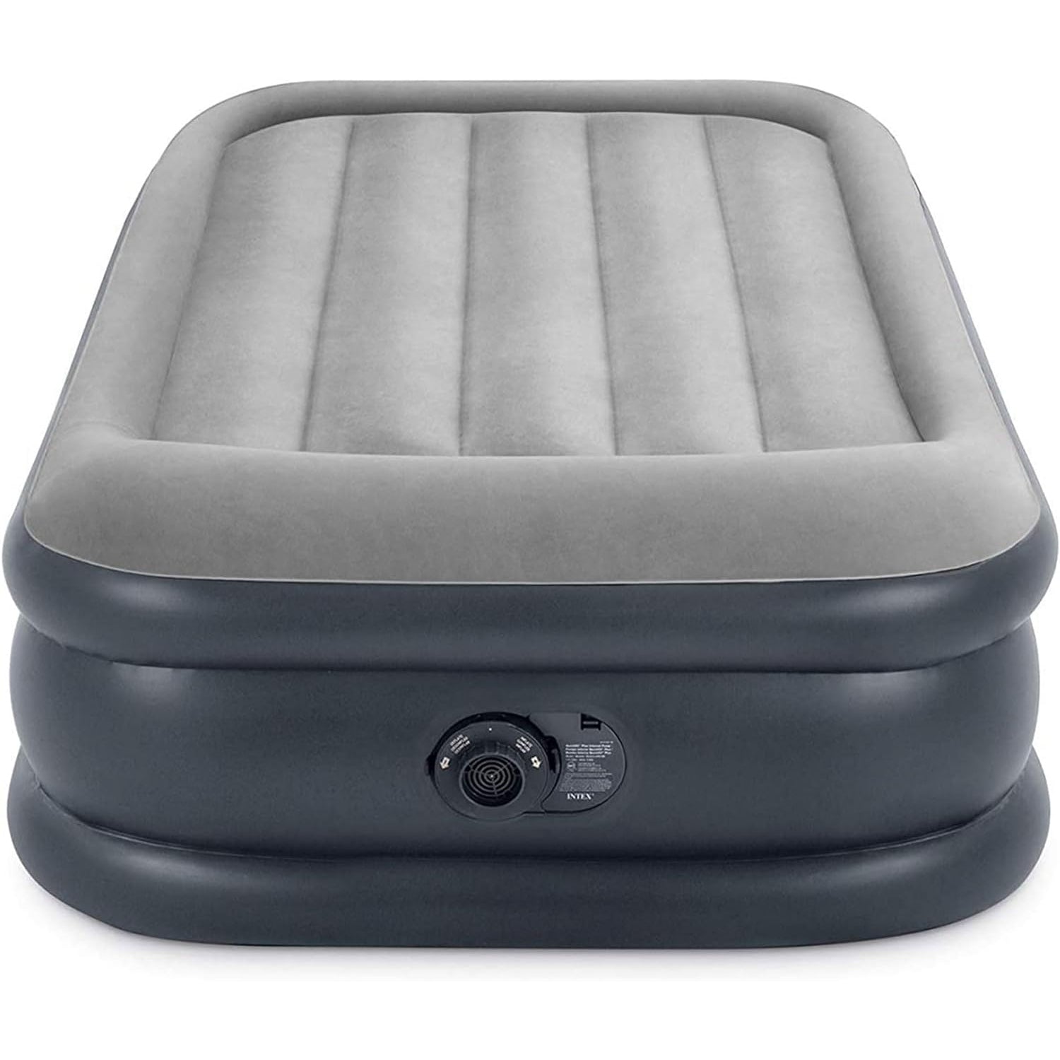 Intex 64131ED Dura-Beam Plus Deluxe Pillow Rest Air Mattress: Fiber-Tech – Twin Size - Medaid