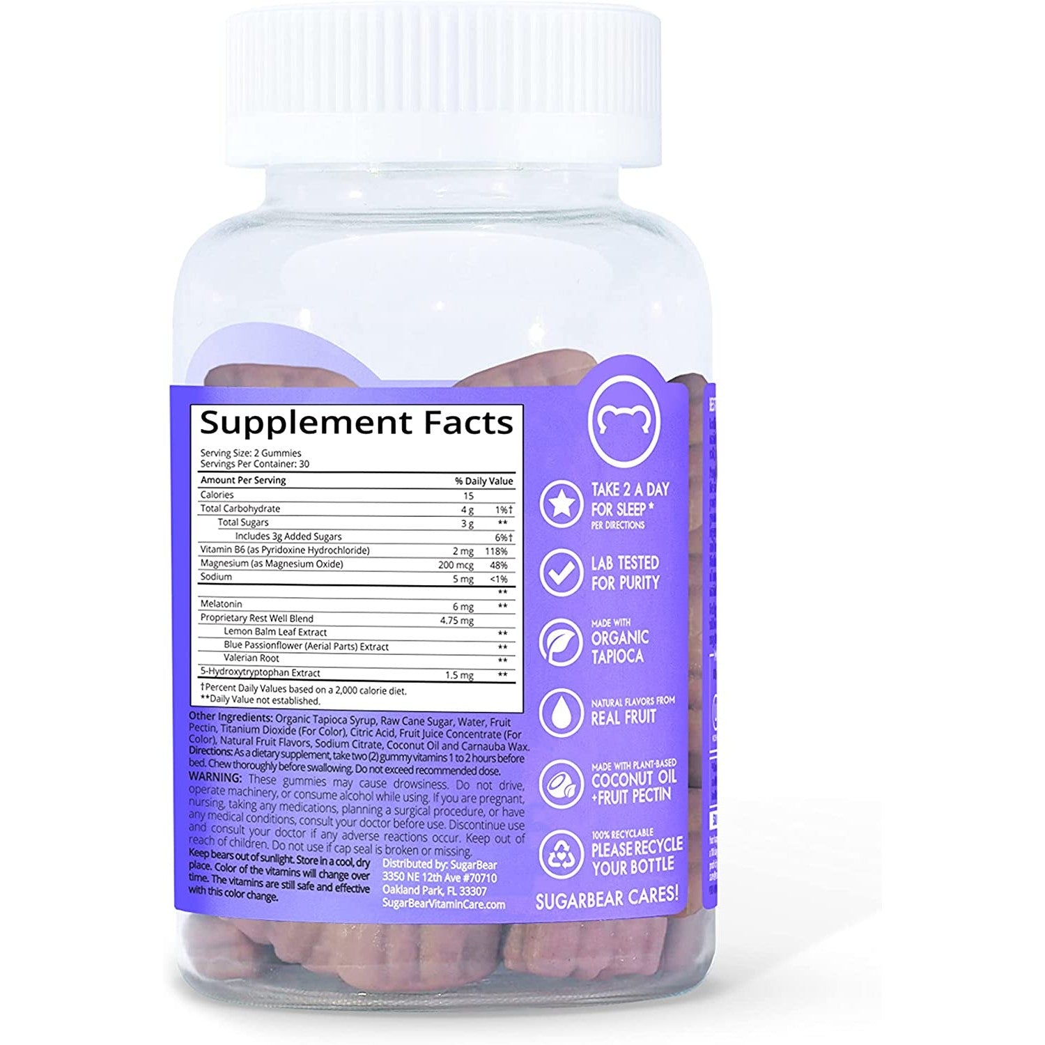 Sugarbear - Sleep Deep 5‑HTP Vitamin Gummies | 60 Gummies - Medaid