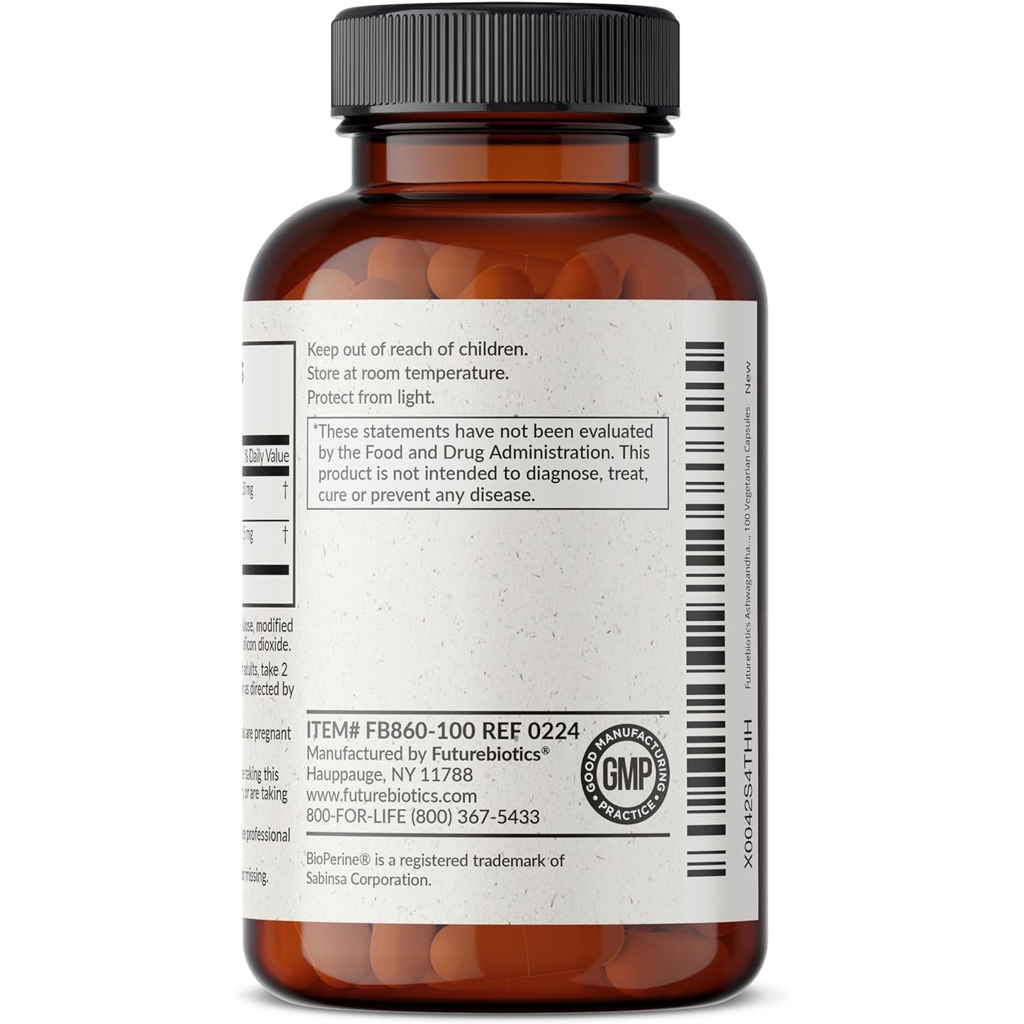 Ashwagandha Capsules - Futurebiotics - 100 pack - Medaid
