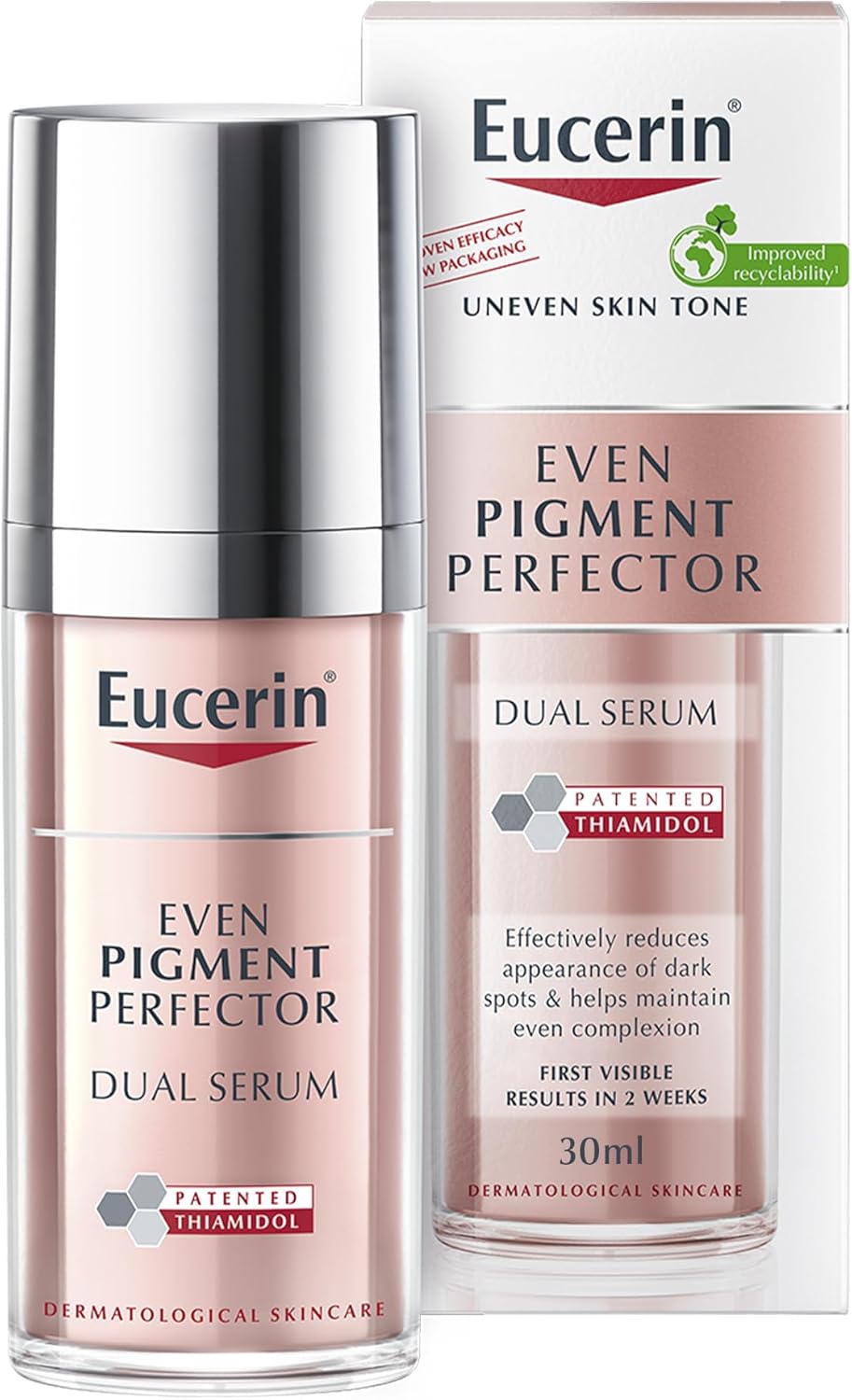 Eucerin Even Pigment Perfector Dual Face Serum Cream, Reduces Spots, Plumps up Wrinkles, Refines Skin Texture, Suitable for All Skin Types, 30ml - Medaid