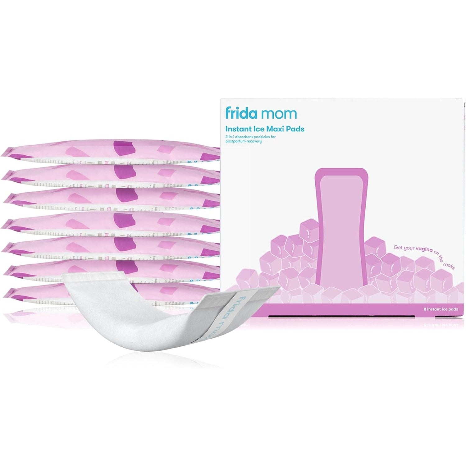 Frida Mom 2-in-1 Postpartum Pads, Absorbent Perineal Ice Maxi Pads, Instant Cold Therapy Packs and Maternity Pad in One - Medaid