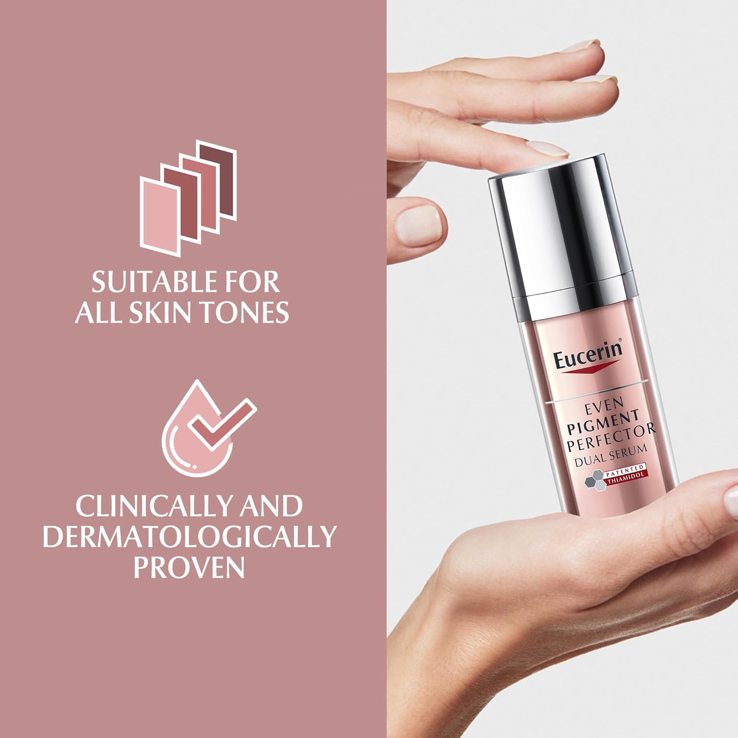 Eucerin Even Pigment Perfector Dual Face Serum Cream, Reduces Spots, Plumps up Wrinkles, Refines Skin Texture, Suitable for All Skin Types, 30ml - Medaid