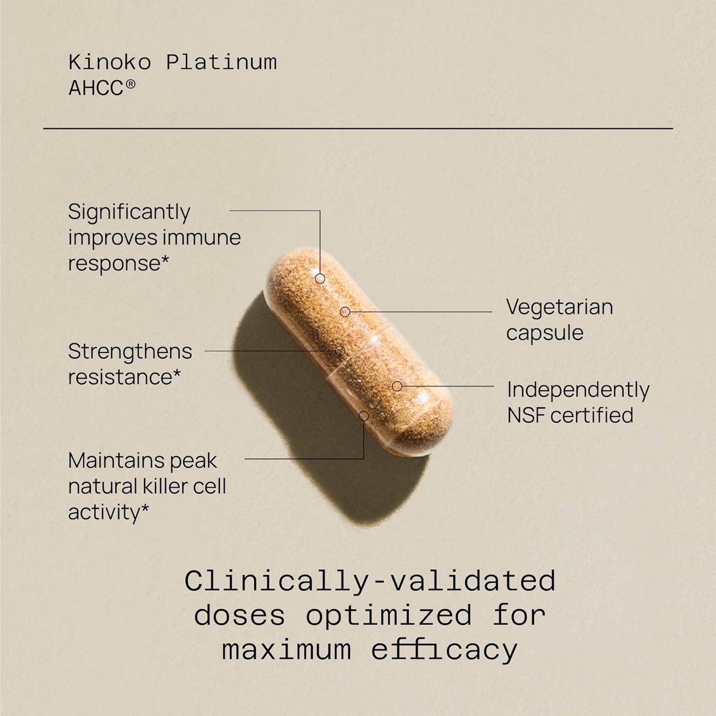 Quality of Life Premium Kinoko Platinum AHCC Herbal Supplement, 750mg of AHCC per Capsule, for Immune Support, Liver Function, Maintains Natural Killer Cell Activity, 1 Pack, 60 Veggie Capsules - Medaid