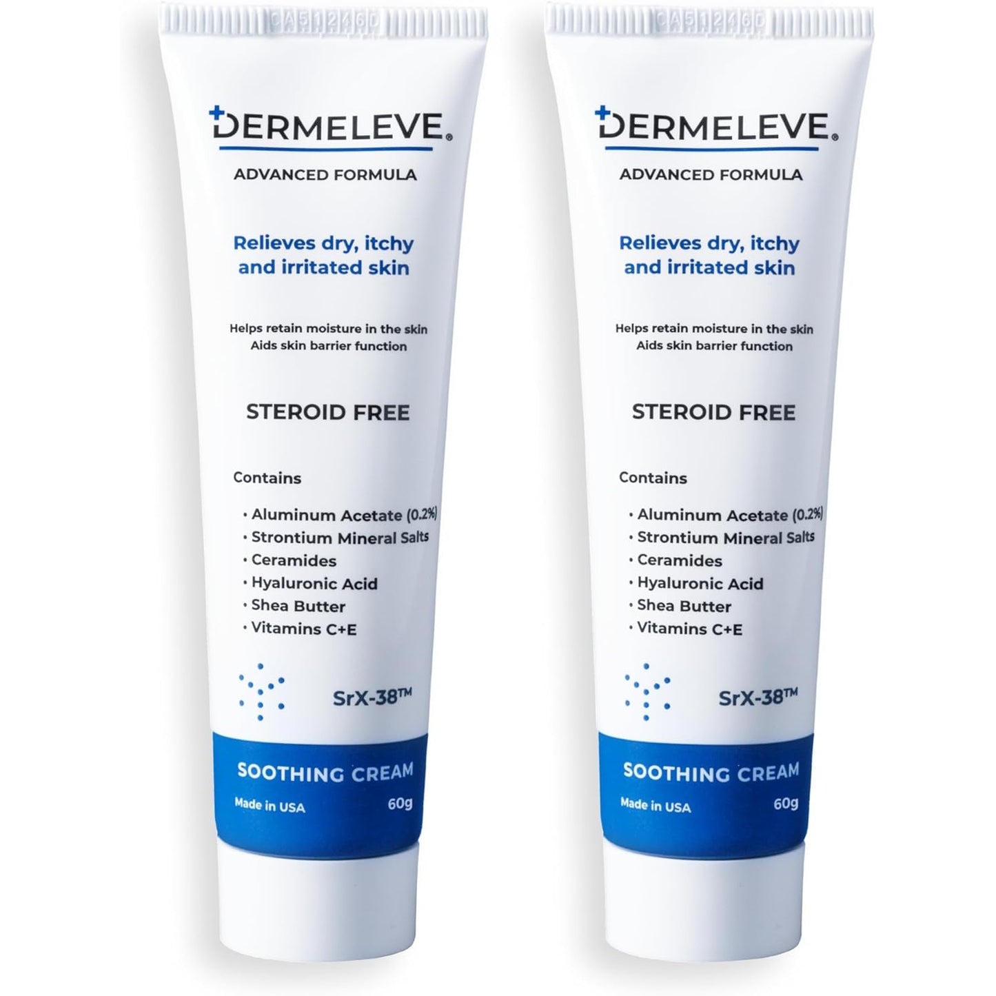 Dermeleve Steroid Free Anti-Itch Cream Extra Strength | Psoriasis, Seborrheic Dermatitis, Neuropathic (Nerve) Itch, Allergy, Hives, Insect Bites, Viral Rash Cream for Skin | 60g (1 Pack) - Medaid