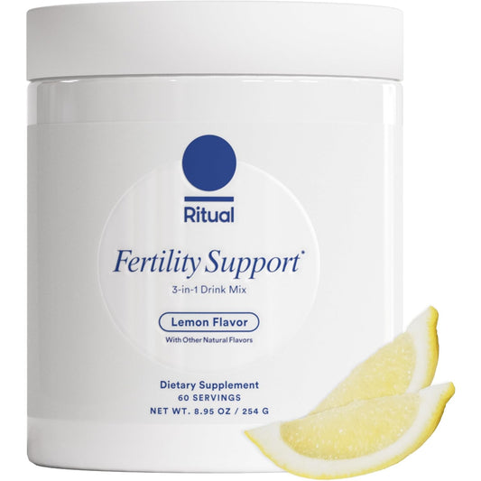 Ritual Fertility Support Supplement 3-in-1 Drink-Mix Formulated to Support Conception Outcomes with Clinically-Studied Ingredients (CoQ10, NAC, Myo-Inositol) and Designed with an OB/GYN. 60 Servings.* - Medaid