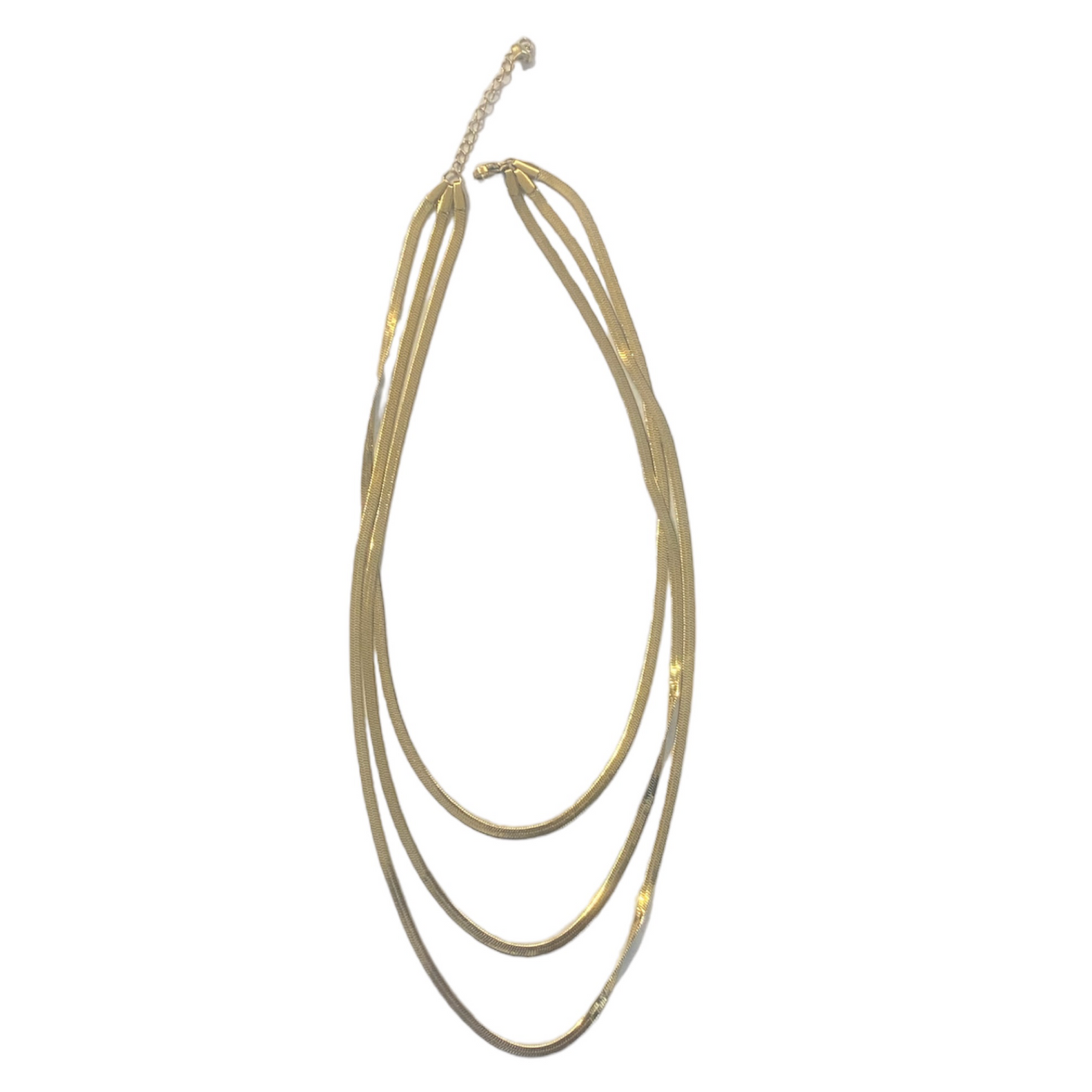 Triple gold necklace accessory #4056 - Medaid