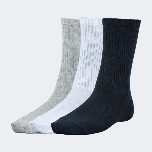 Top Ten Soft Unisex Lifestyle Socks Black/White/Grey - Medaid