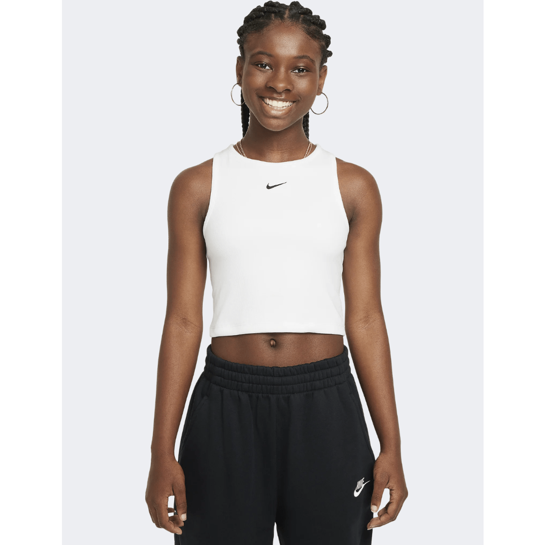 Nike Sportswear Rib Girls Lifestyle Tank White - Medaid