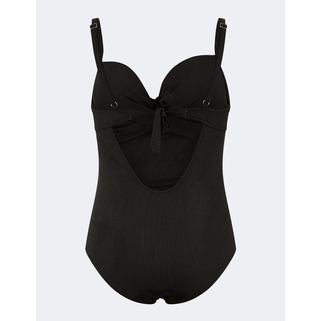 Oil And Gaz Modern Women Beach Over Size Monokini Black - Medaid