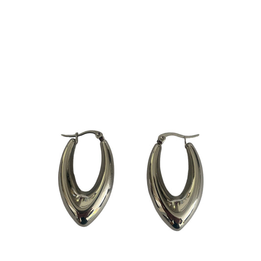 Silver curve earrings accessory #4032 - Medaid