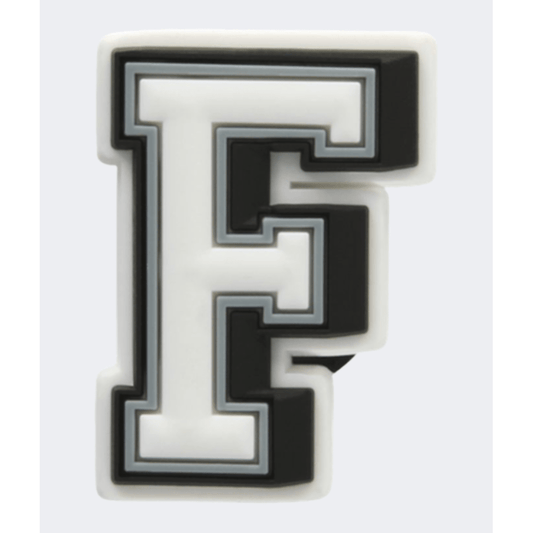 Crocs Letter F Unisex Lifestyle Pins White/Black/Grey - Medaid International