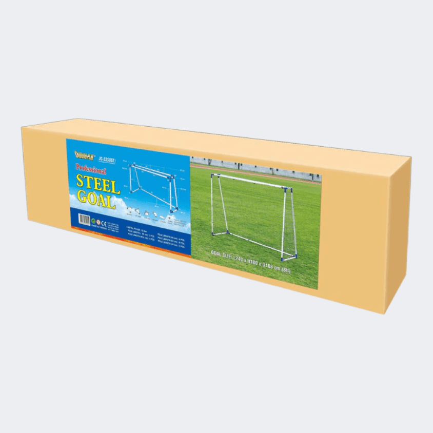 Outdoor Play Co.Ltd Pro 8 Ft Outdoor Goal White/Blue - Medaid