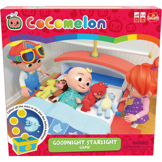 Goliath Cocomelon Goodnight Starlight Game - Help JJ and Friends Get Ready for Bed, Sing Along to Cocomelon Songs - Ages 3 and Up, 2-4 Players - Medaid