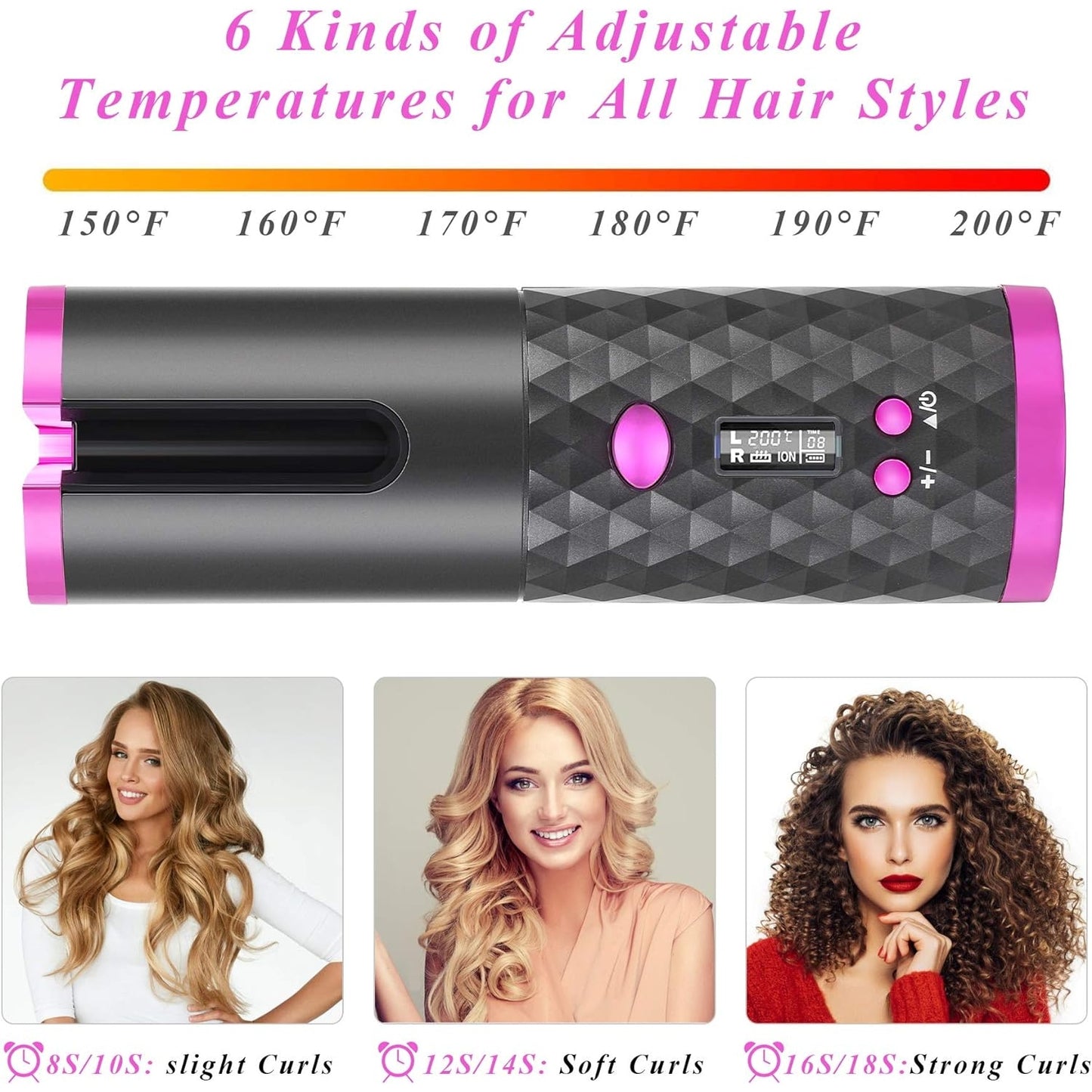 Wireless Auto hair curler - Medaid