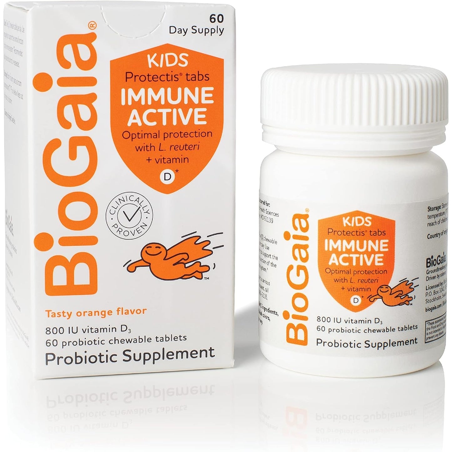 BioGaia Protectis Immune Active Kids Probiotic | Probiotic + Vitamin D | 60 Day Supply - Medaid