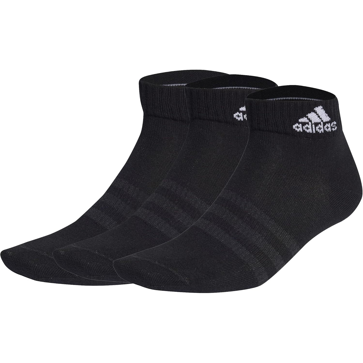 adidas Unisex T SPW ANK 3P BLACK/WHITE IC1282 NOT SPORTS SPECIFIC SOCKS for Unisex ANKLE SOCKS - Medaid