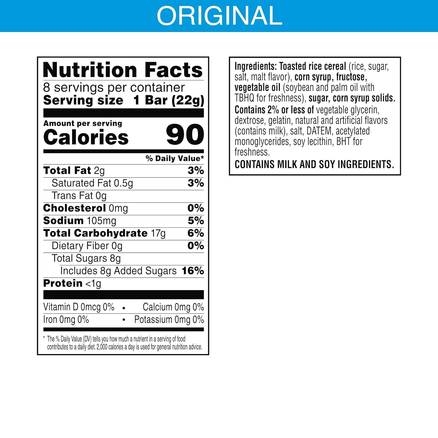 Rice Krispies Treats Crispy Marshmallow Squares, Original, Singles - Medaid